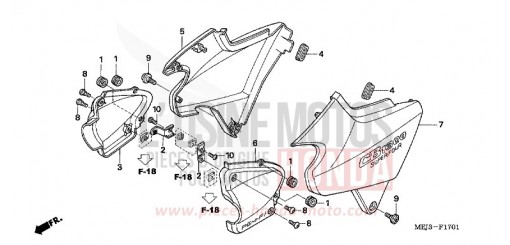 SIDE COVER (CB1300/A/S/SA) CB1300A5 de 2005